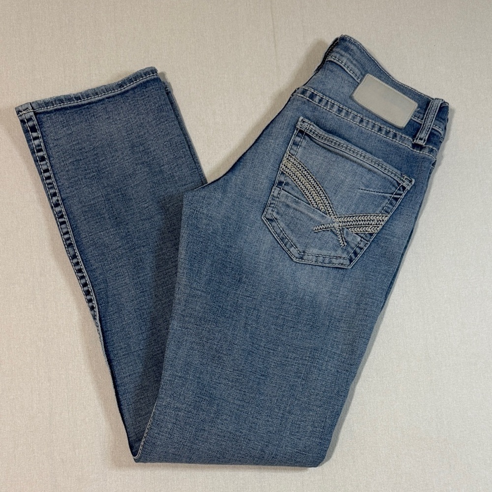 BKE Men's Straight Jeans in Medium Blue